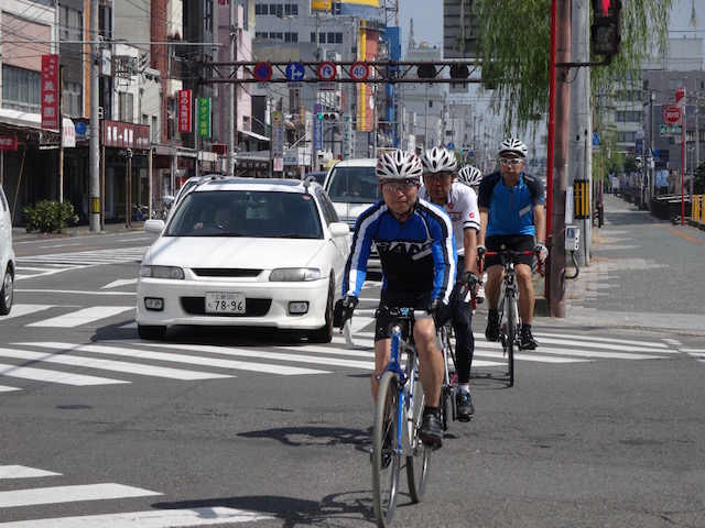 市街地の実走による交通法規講習（8月）